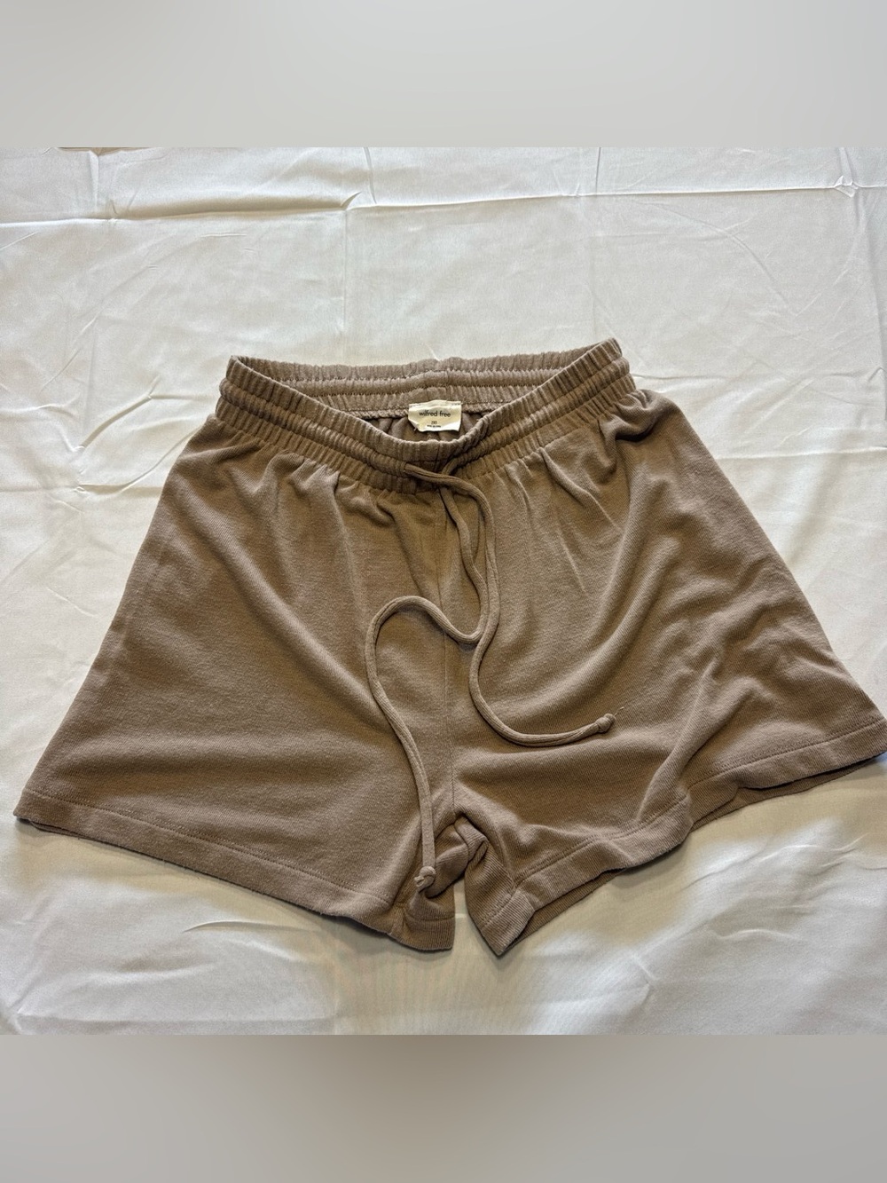 Wilfred Neutral Taupe Drawstring Lounge Shorts
